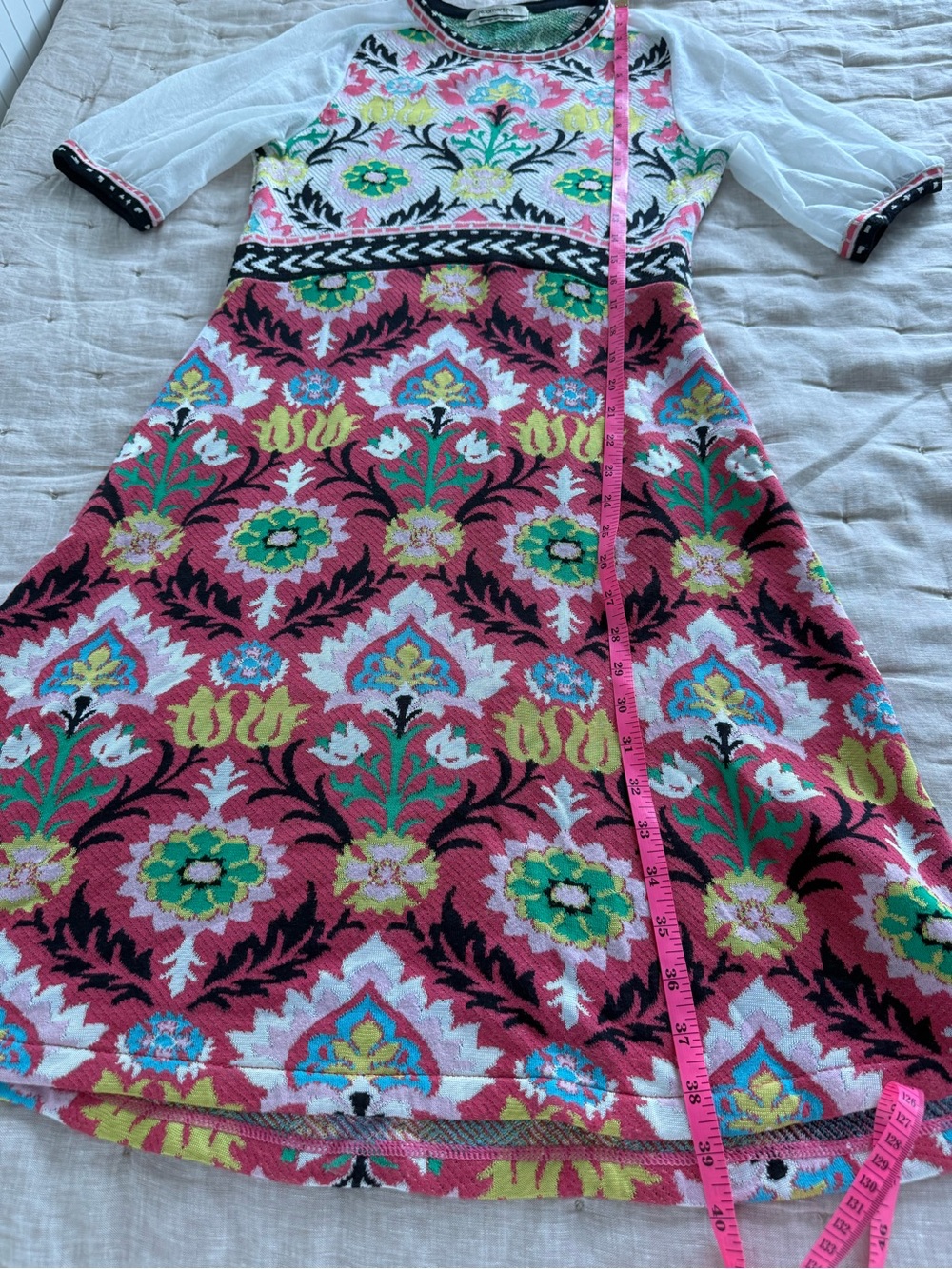 Anthropologie Aldomartins Floral Knit Sweater Dress Size Small - Picture 14 of 14